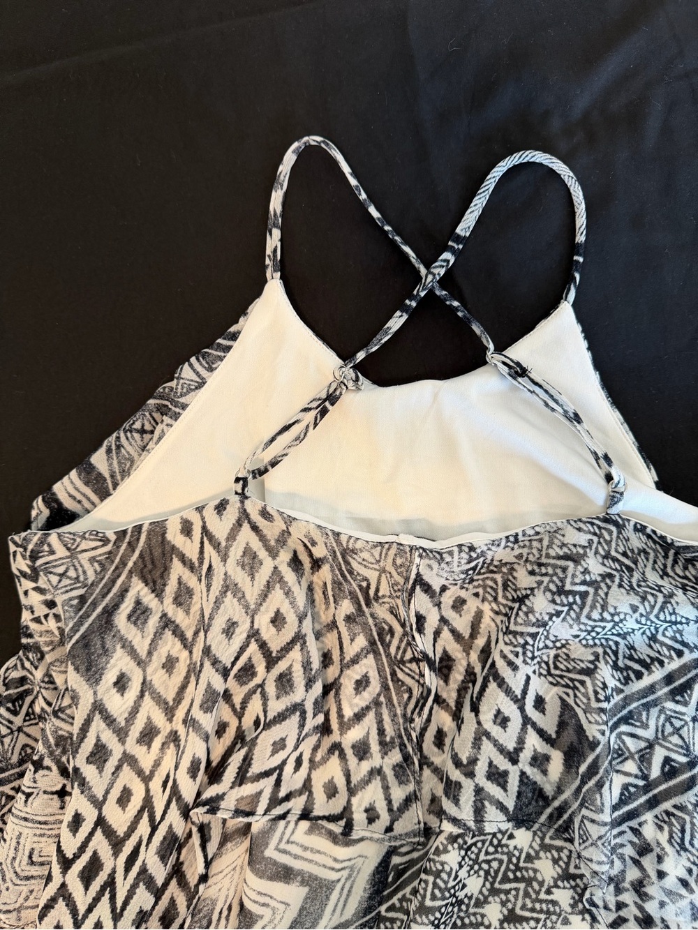 Sleeveless Black & White Patterned Women’s dress